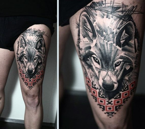 70 Thigh Tattoos For Men Manly Ink Designs