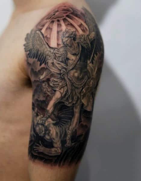 75 St Michael Tattoo Designs For Men – The Archangel And Prince