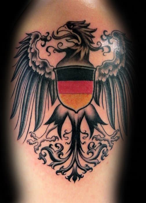 50 German Eagle Tattoo Designs For Men - Germany Ink Ideas