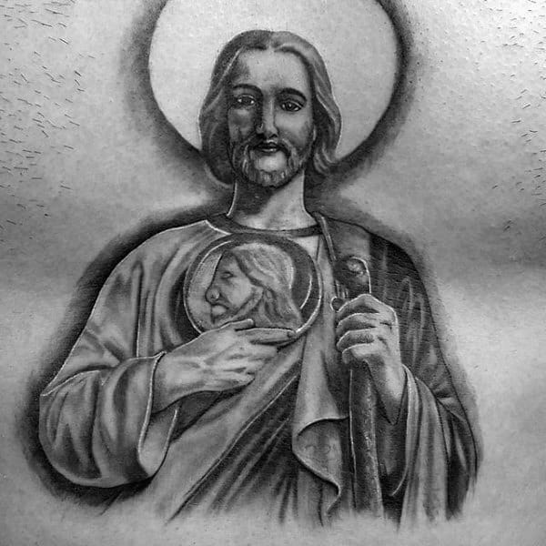 40 St Jude Tattoo Designs For Men - Religious Ink Ideas