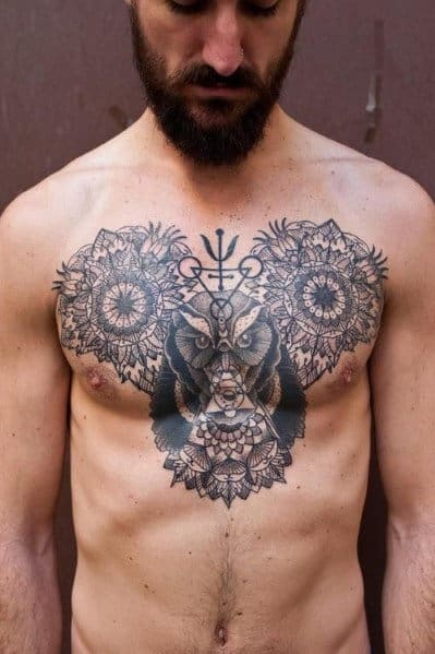Men's Chest Tattoo