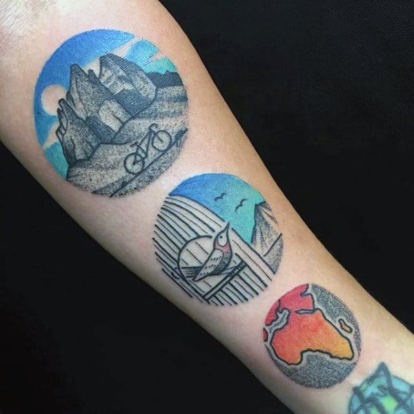 75 Travel Tattoos For Men - Adventure Design Ideas
