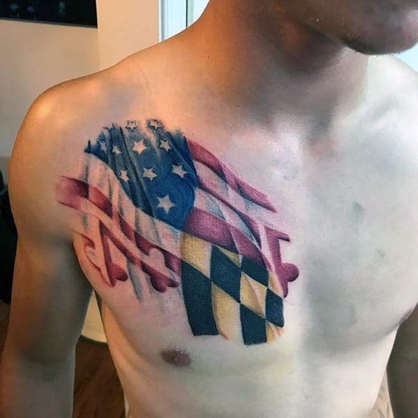 Want to see the best maryland flag tattoo designs? 