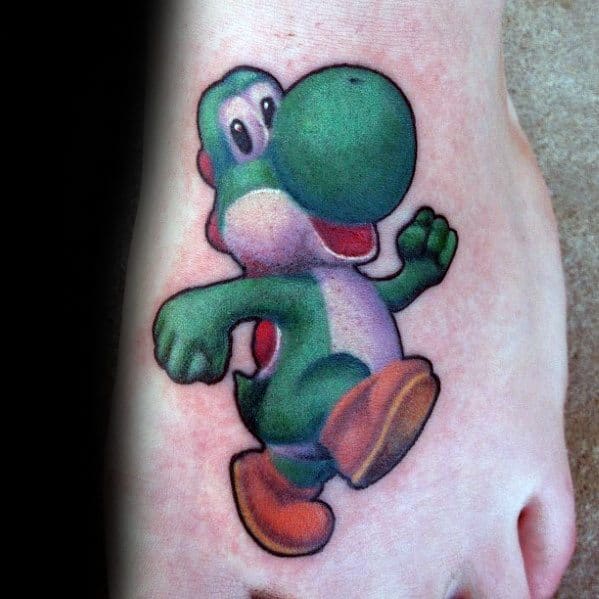 60 Yoshi Tattoo Designs For Men - Nintendo Ink Ideas