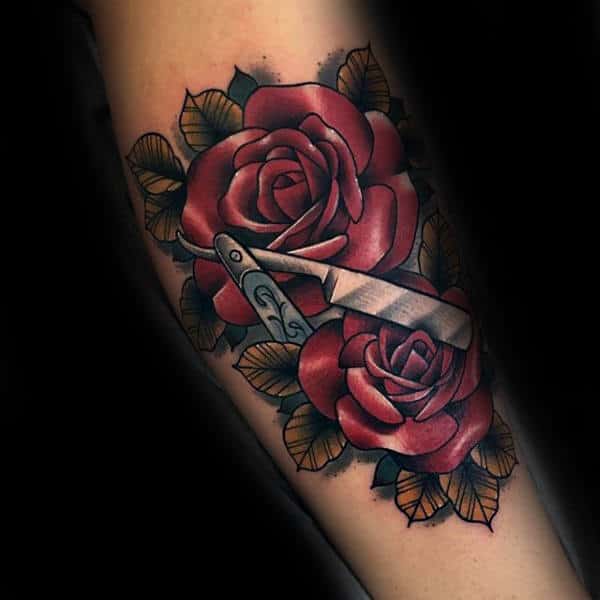 80 Straight Razor Tattoo Designs For Men - Sharp Ink Ideas