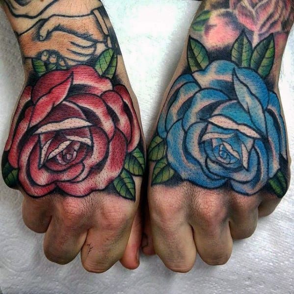 60 Traditional Hand Tattoo Designs For Men - Retro Ideas