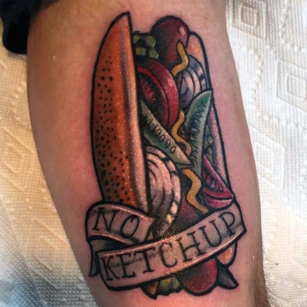 40 Hot Dog Tattoo Designs For Men Food Ink Ideas