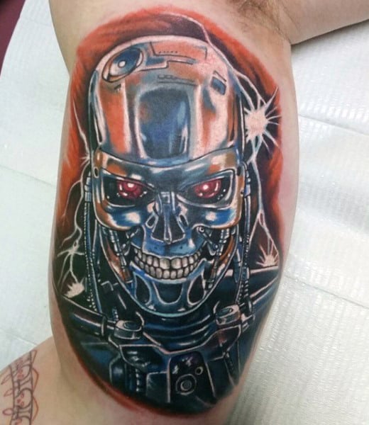 60 Terminator Tattoo Designs For Men - Manly Mechanical Ink Ideas