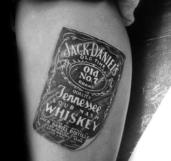 60 Jack Daniels Tattoo Designs For Men Whiskey Ink Ideas