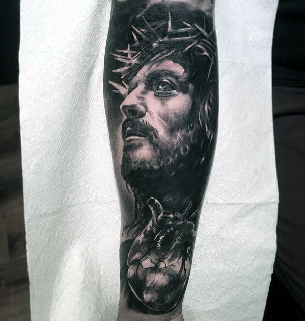 50 Jesus Sleeve Tattoo Designs For Men Religious Ink Ideas