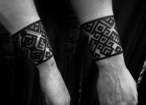 50 Forearm Band Tattoos For Men - Masculine Design Ideas