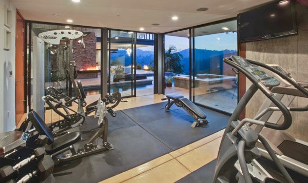 Mens Luxury Personal Gym Designs In Home