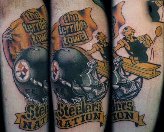 20 Pittsburgh Steelers Tattoo Designs For Men - NFL Ink Ideas