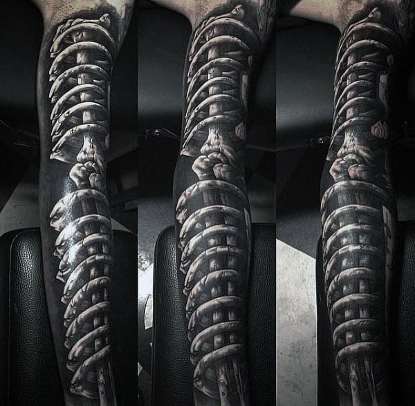 70 Bone Tattoo Designs For Men - Skeletal Ink Ideas