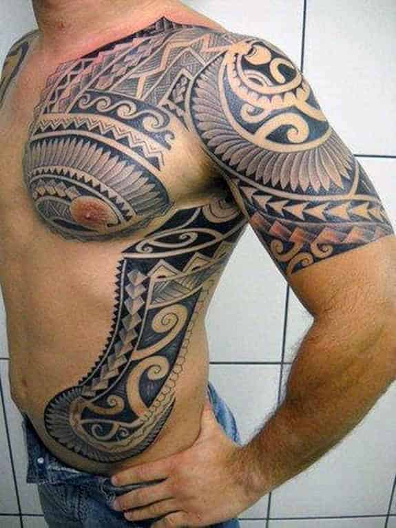 Top 40 Best Tribal Rib Tattoos For Men - Manly Ink Design ...