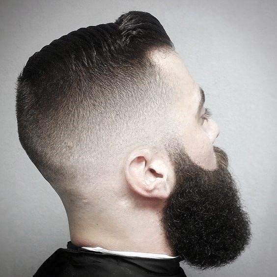 Mens Short Hair Shaved Sides With Beard Styles