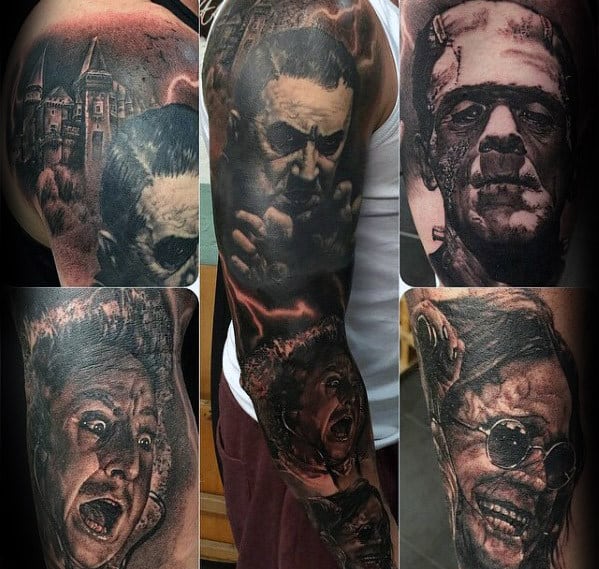40 Dracula Tattoo Designs For Men - Blood Sucking Vampire Ideas