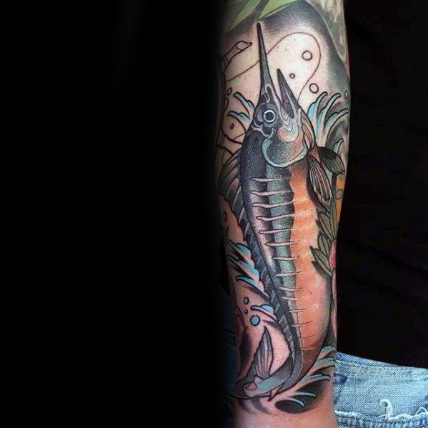 40 Swordfish Tattoo Designs For Men Billfish Ink Ideas