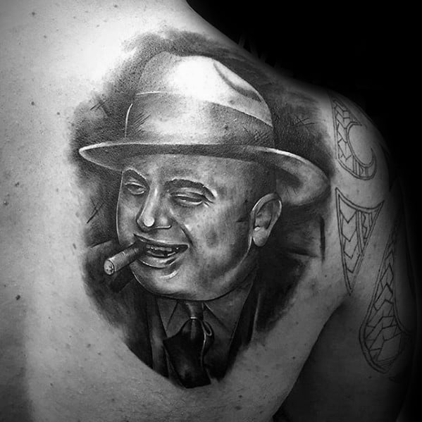 50 Al Capone Tattoos For Men - Gangster Design Ideas