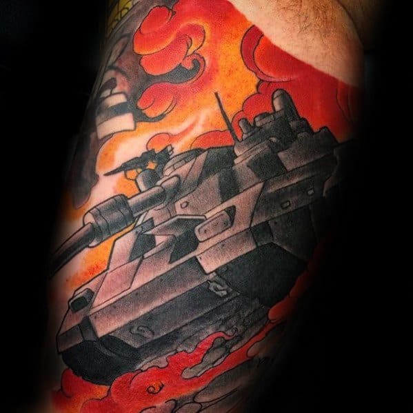 60 Tank Tattoos For Men Armored Vehicle Ink Ideas