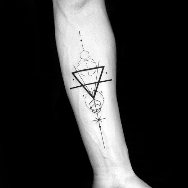 forearm shapes inner minimalistas unterarm geometrische geometry manly masculinas tatoo männer nextluxury triangulo