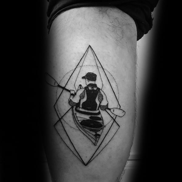30 Paddle Tattoo Ideas For Men - Rowing Designs