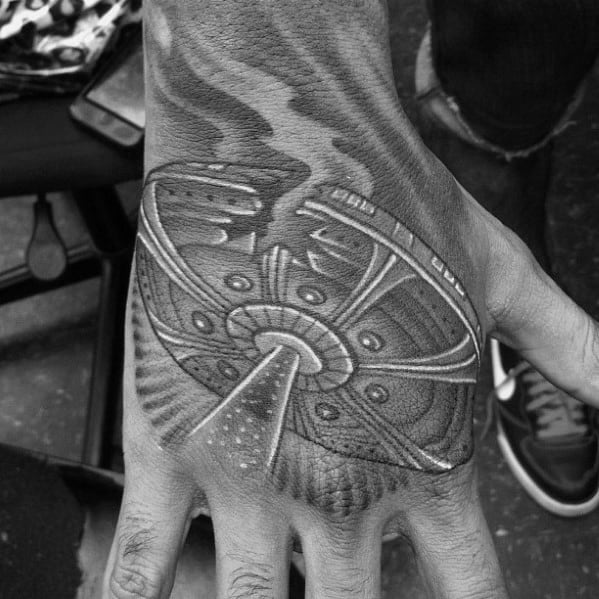 40 Spaceship Tattoo Designs For Men - Outer Space Ink Ideas