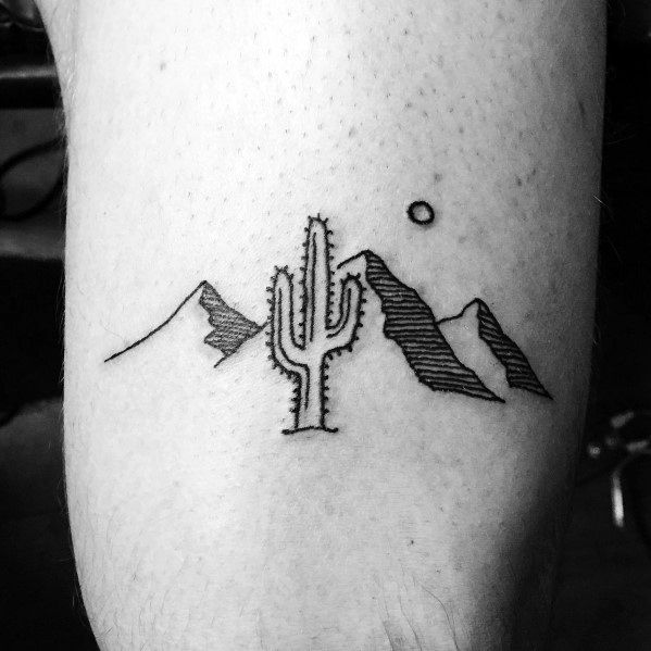 simple minimalist mountain tattoo