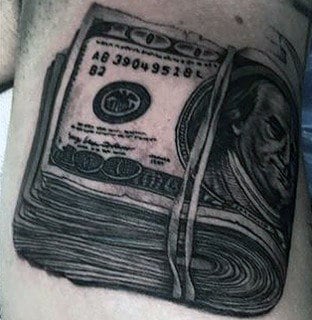 50 Money Tattoos For Men - Wealth Of Masculine Design Ideas