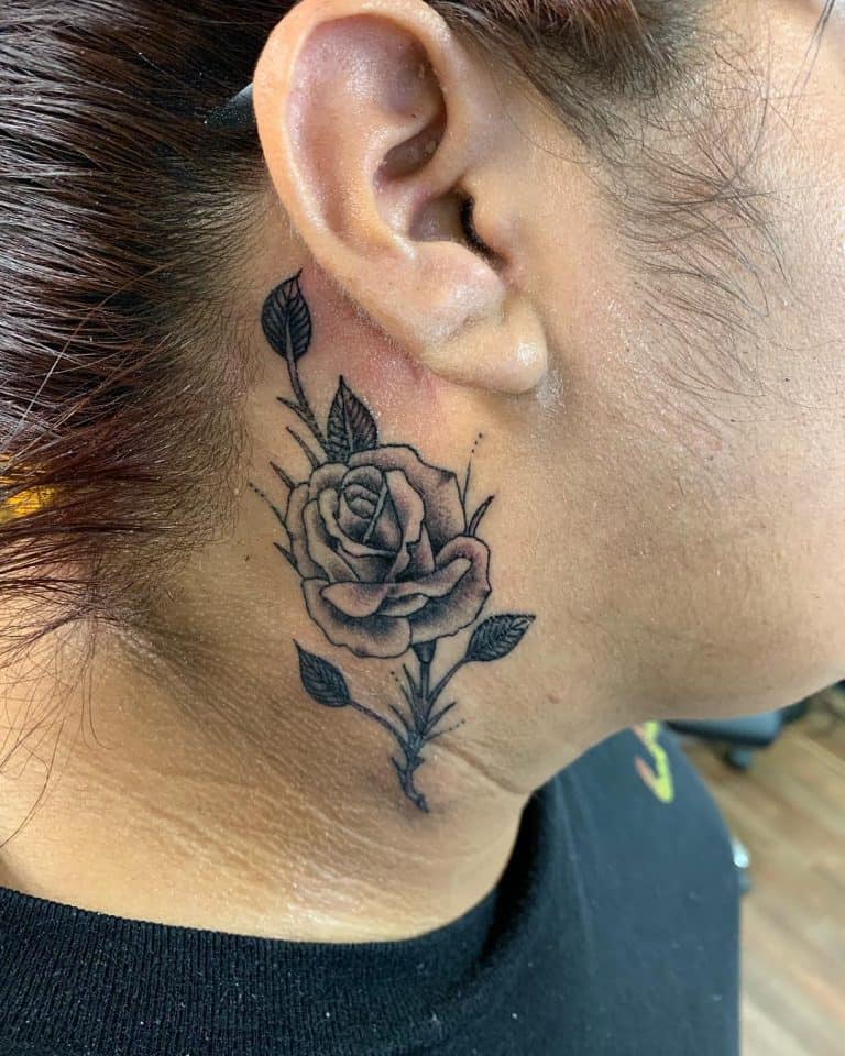 Black And Gray Rose Tattoo Ideas