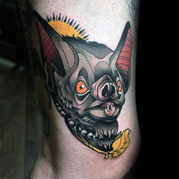 20 Neo Traditional Bat Tattoo Designs For Men - Unique Ideas