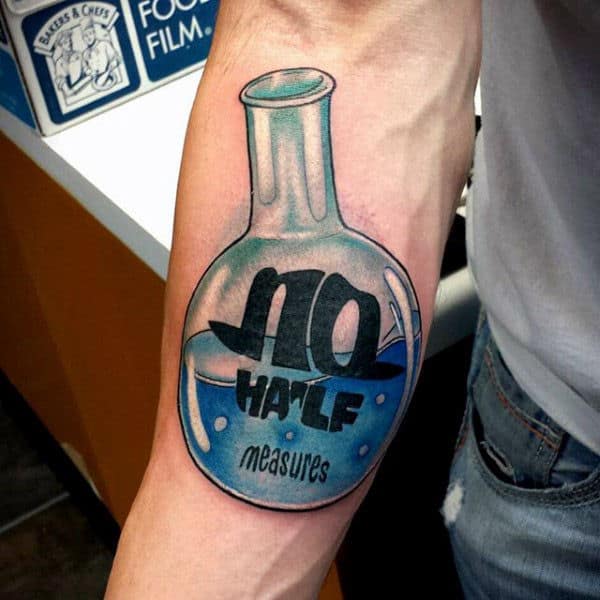 50 Breaking Bad Tattoo Designs For Men - Walter White Ink ...
 No Half Measures Breaking Bad