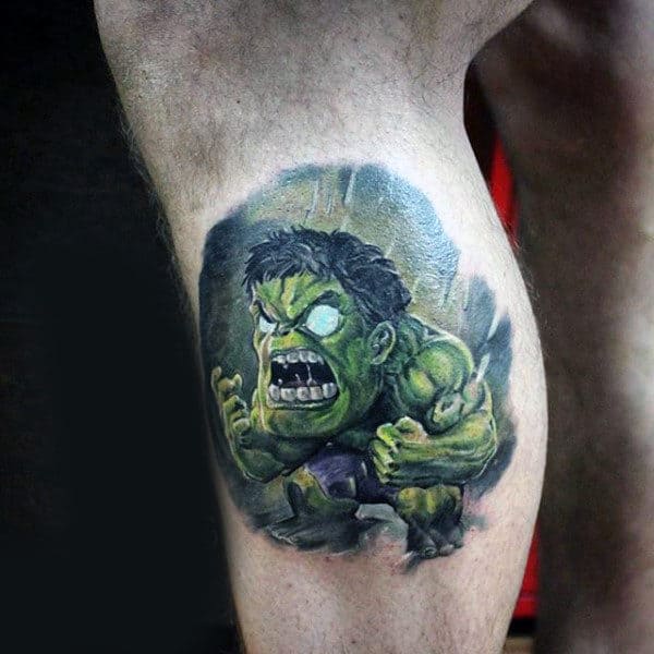 100 Incredible Hulk Tattoos For Men - Gallant Green Design 