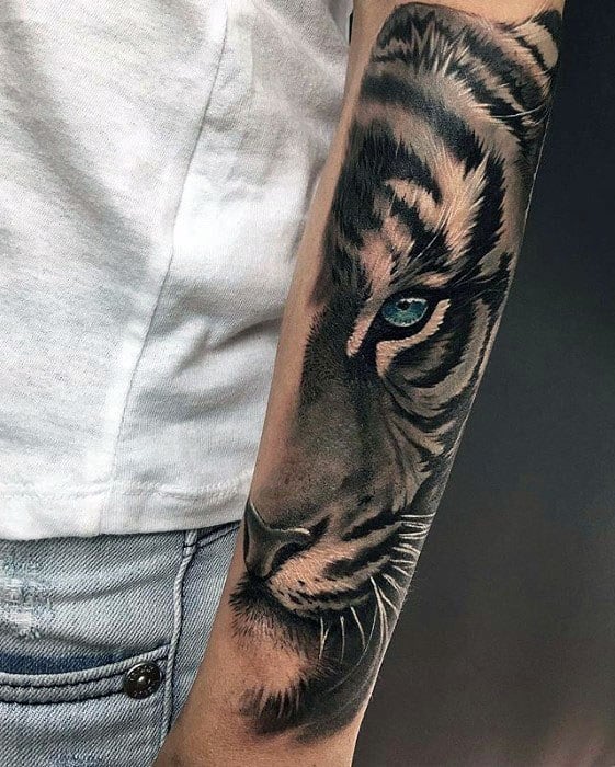 40 Tiger Eyes Tattoo Designs For Men - Realistic Animal ...