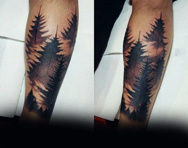 Pine Tree Tattoo Forearm