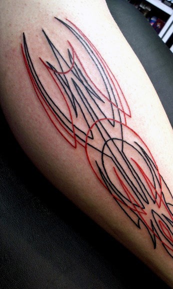 30 Pinstripe Tattoos For Men - Masculine Thin Line Design Ideas