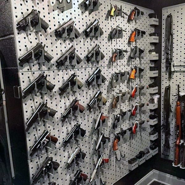 Pistol Wall Rack Gun Room Ideas