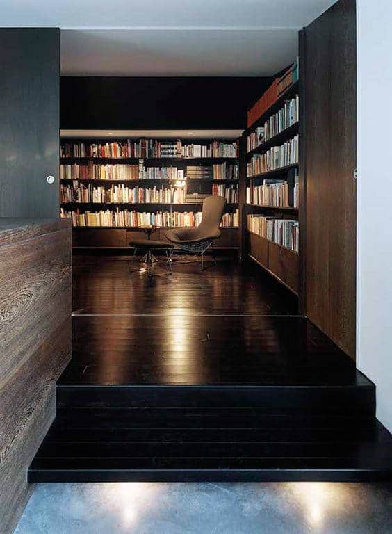 library widjedal racki sweden private reading modern luxury houses fancy trosa visit architects study uncategorized dark wood interior homedezen floors