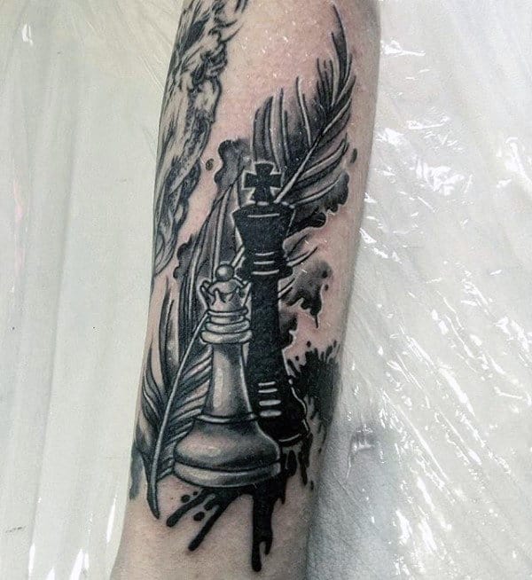 60 King Chess Piece Tattoo Designs For Men Powerful Ink