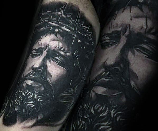 Realistic Jesus Arm Tattoo - wide 3