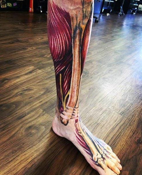 70 Anatomical Tattoos For Men - Bodily Structure Design Ideas