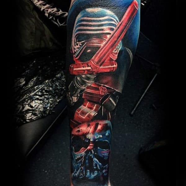 60 Lightsaber Tattoo Designs For Men Star Wars Ink Ideas
