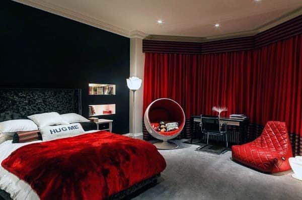 Top 30 Best Red Bedroom Ideas - Bold Designs
