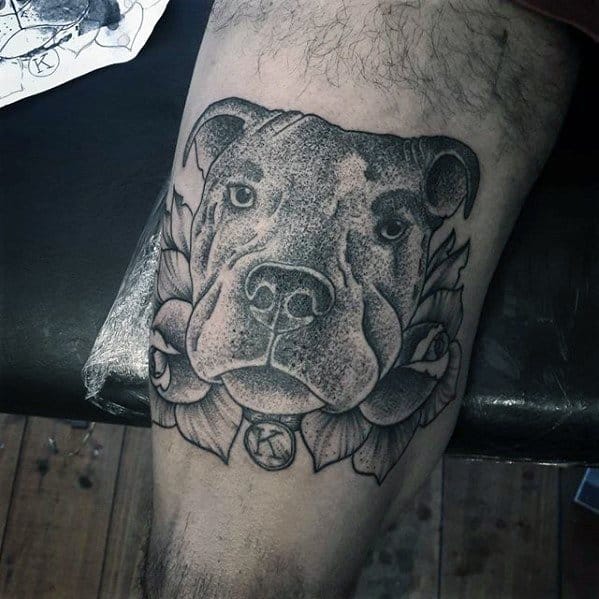 50 Pitbull Tattoo Designs For Men - Dog Ink Ideas