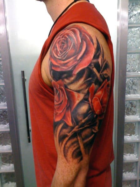 Top 35 Best Rose Tattoos For Men - An Intricate Flower
