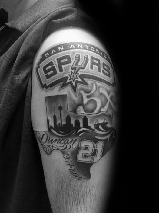 30 San Antonio Spurs Tattoos For Men - Basketball Ink Ideas