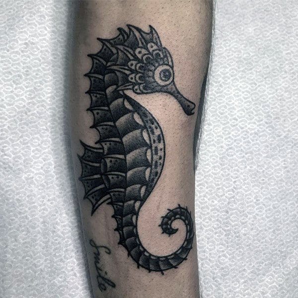 60 Seahorse Tattoos For Men - Nautical Design Ideas