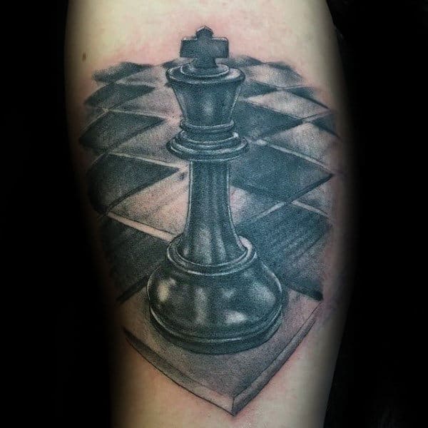 60 King Chess Piece Tattoo Designs For Men - Powerful Ink ...
