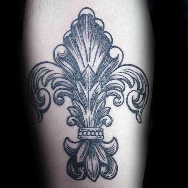 70 Fleur De Lis Tattoo Designs For Men - Stylized Lily Ink Ideas