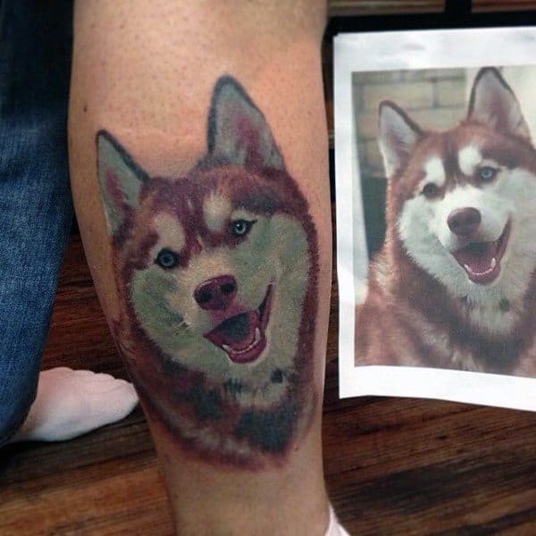 80 Siberian Husky Tattoo Designs For Men - Dog Ink Ideas